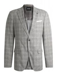 HUGO - Jassen ,Grijs ,Katoen H-Hutson-233 Blazer - Lyst