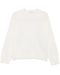 Antonelli - Off- Frayed Hem Sweater - Lyst