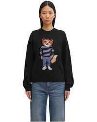 Maison Kitsuné - Pullover Mit Fuchsmotiv - Lyst