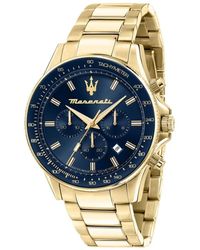 Maserati - Cronografo sfida (oro/blu) uomo - Lyst