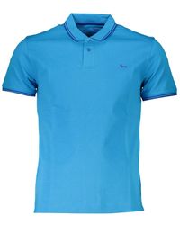 Harmont & Blaine - Tops ,Blauw ,Blauw Polo Shirt Korte Mouwen - Lyst