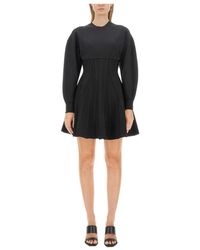 McQueen - Kleedjes ,Zwart ,Wol Corset Cwnk Mini Jurk - Lyst