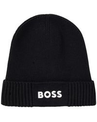 BOSS - Cappello in cotone e lana - Lyst