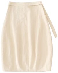 Studio Nicholson - Rokken ,Linnen Orcha Belt Wrap Skirt - Lyst