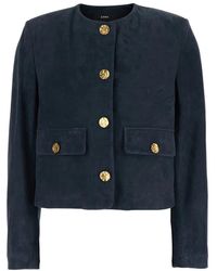 Arma - Jassen ,Zwart ,Leer Lorenne Suede Jacket - Lyst
