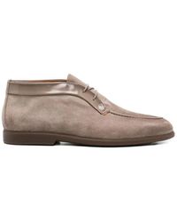 Santoni - Natural Suede And Leather Desert Boot - Lyst
