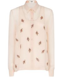 Fendi - Roze Overhemd Met Lange Mouwen En Top - Lyst