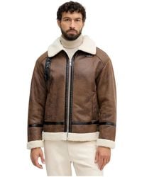 Lindbergh - Jassen ,Bruin ,Polyester Casual Jas - Lyst