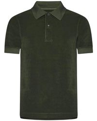 Tom Ford - Grünes polo-shirt mit gesticktem logo - Lyst
