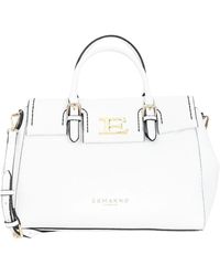 Ermanno Scervino - Elegante borsa bianca con logo oro - Lyst
