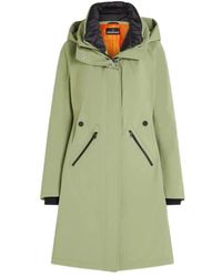 Creenstone - Jassen ,Groen ,Polyester Waterdichte Lange Parka Evanna Model - Lyst