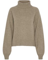 Gestuz - Truien & Vesten ,Wol Korte Pullover Met Hoge Hals - Lyst