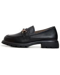CESARE GASPARI - Leder plateau-loafer - schwarz - Lyst