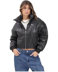 PUMA - Jassen ,Zwart ,Leer Dare To Puffer Jacket - Lyst