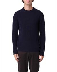 Woolrich - Klassieke Crewneck Lamswol Trui - Lyst