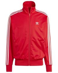 adidas - Fitness ,Rood ,Polyester Firebird Gerecyclede Polyester Jas - Lyst