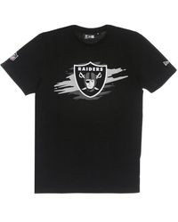 KTZ - Tops ,Zwart ,Katoen Nfl Tear Logo Tee Zwart/Grijs - Lyst