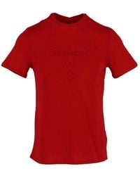 Guess - Tops ,Rood ,Katoen Rood Katoenen T-Shirt Met Korte Mouwen - Lyst