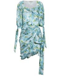 Chloé - Kleedjes ,Veelkleurig ,Asymmetric Wrap Short Dress - Lyst