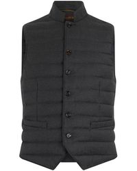 Moorer - Jassen ,Grijs ,Wol Puffer Vest - Lyst