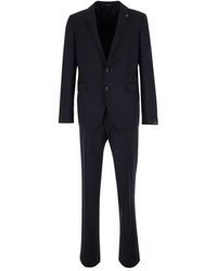 Tagliatore - Single-Breasted Pak Met Logo-Speld - Lyst