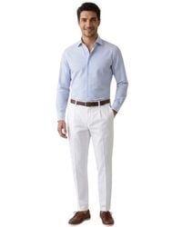 BRIGLIA - Pantalone Cotone Seta Elasticizzato Con Pences - Lyst