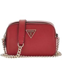 Guess - Rote crossbody kameratasche mit kette - Lyst