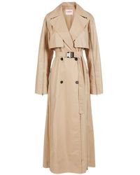 Iceberg - Trench in cotone chinched con zip - Lyst