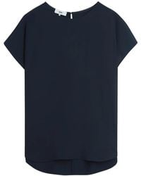 Cinque - Tops ,Blauw ,Flowy Short-Sleeve Blouse - Lyst
