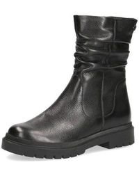 Caprice - Schoenen ,Zwart ,Leer Elegante Zwarte Leren Laarzen - Lyst
