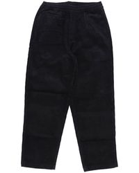 Huf - Broeken ,Zwart ,Katoen Zwarte Corduroy Vrije Tijd Fluwelen Broek - Lyst