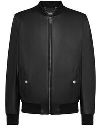 Billionaire - Jassen ,Zwart ,Wol Leren Jas - Lyst