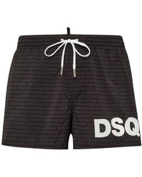 DSquared² - Badmode ,Zwart ,Shorts Mare Logo Maxi - Lyst