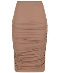 Dolce & Gabbana - Midi-Rok Met Gedrapeerd Detail - Lyst
