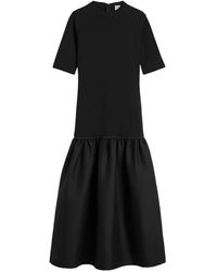 TOTEME - Totême Short Sleeve Gathered Detail Dress - Lyst