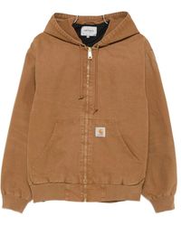 Carhartt - Hoodies & Sweatvesten ,Bruin ,Katoen Og Active Jacket - Lyst