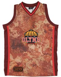 DOLLY NOIRE - Tops ,Veelkleurig ,Polyester Basketbal Mesh Tanktop Oranje - Lyst