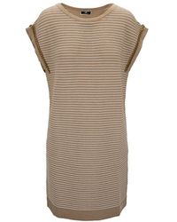 Elisabetta Franchi - Gold detail kurzes kleid - Lyst