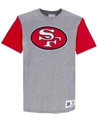 Mitchell & Ness - Tops ,Grijs ,Nfl Color Blocked Tee - Lyst