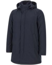 Herno - Jassen ,Blauw ,Wol New Business Jacket - Lyst