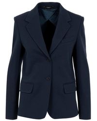 Weekend by Maxmara - Jassen ,Blauw ,Katoen Ginnasta Blazer - Lyst