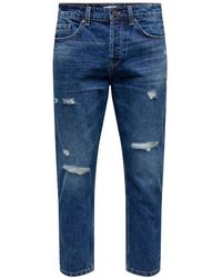 Only & Sons Loose Fit Jeans - - Heren - Blauw