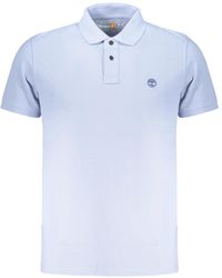 Timberland - Tops ,Blauw ,Katoen Polo Shirt Met Korte Mouwen - Lyst