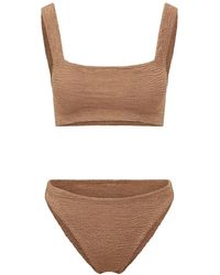 Hunza G - Badmode ,Bruin ,Tweed Xandra Bikini - Lyst