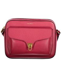 Coccinelle - Rote Lederhandtasche Mit Verstellbarem Riemen - Lyst