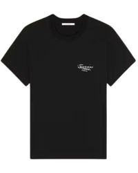 Givenchy - Tops ,Zwart ,Katoen T-Shirt Met Stamp-Print - Lyst
