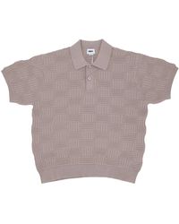 Obey - Tops ,Grijs ,Katoen Korte Mouw Polo Sweater Zilver Grijs - Lyst