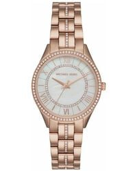 Michael Kors - Armbanduhr Mini Lauryn Im Rosé-Goldton Mit Pavé-Fassung - Lyst