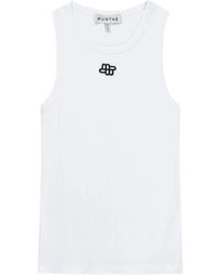 Munthe - Tops ,Wit ,Katoen Top Met Geborduurd Logo Detail - Lyst