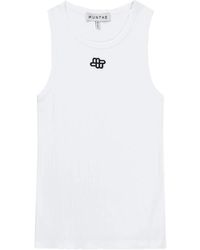 Munthe - Tops ,Wit ,Katoen Top Met Geborduurd Logo Detail - Lyst